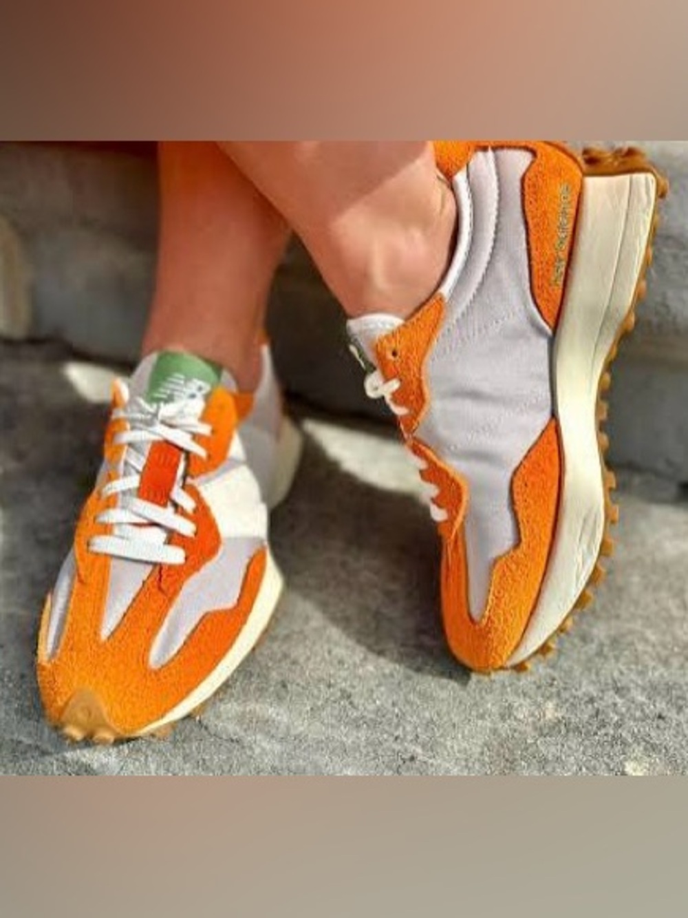 New Balance  327 classic orange colorway. Sneakers. Unisex.